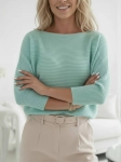 Sweter Katrin StayHere Miętowy - Sweter Damski Nietoperz