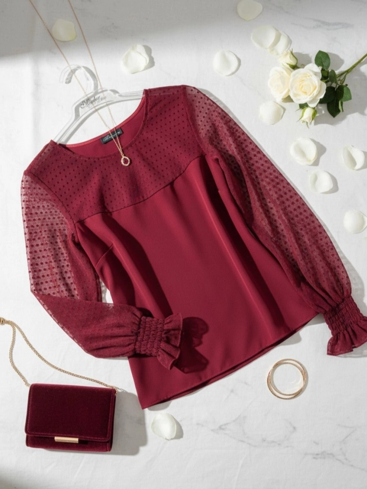 bluzka-valentina-tiulowe-rekawy-kropki-polska-produkcja-madex-bawelna-elastyczna-elegancka-butik-szykownia-3