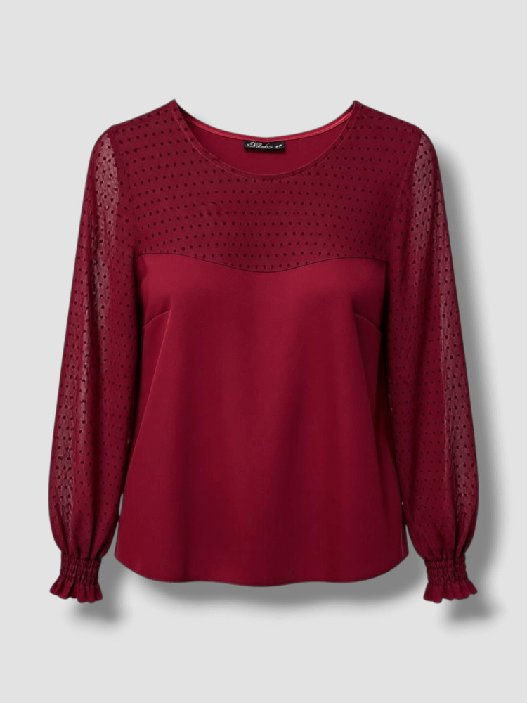 bluzka-valentina-tiulowe-rekawy-kropki-polska-produkcja-madex-bawelna-elastyczna-elegancka-butik-szykownia-6