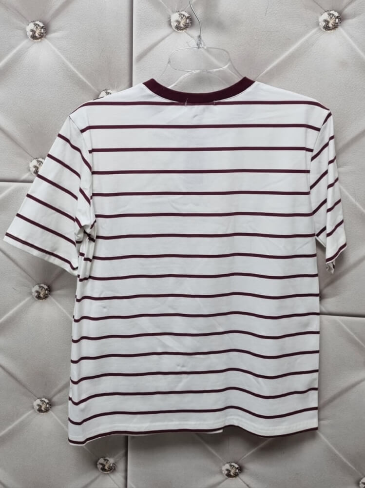 bluzka-tshirt-stayhere-paski-bialo-bordowe-kieszonka-bawelna-elastan-codzienna-model-4A-butik-szykownia-9