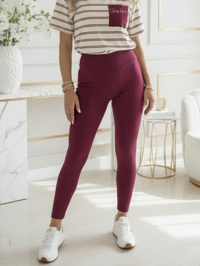 spodnie-legginsy-bordo-bordowe-prążkowane-wysoki-stan-stayhere-bawelna-elastyczne-polska-produkcja-butik-szykownia-1