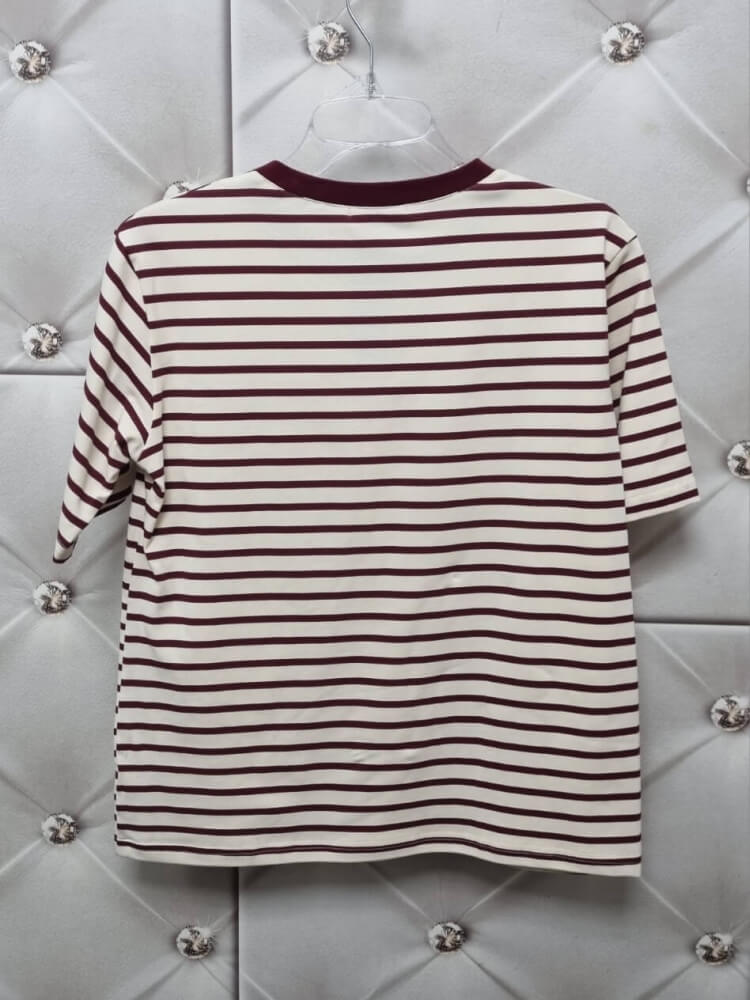 bluzka-tshirt-stayhere-ecru-waniliowa-paski-bordowe-kieszonka-bawelna-elastan-codzienna-model-2B-butik-szykownia-14