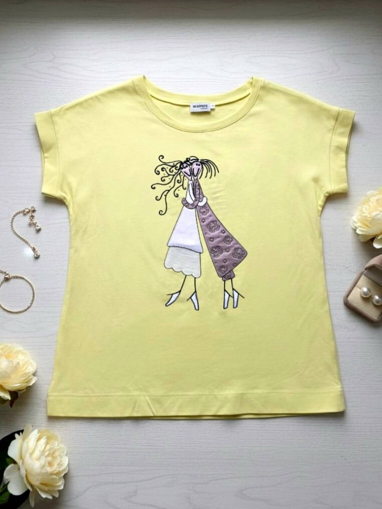 bluzka-tshirt-madnes-zolta-aplikacja-3d-krotki-rekaw-premium-polska-produkcja-bawelna-elastyczna-rozmiary-1-2-3-codzienna-elegancka-butik-szykownia-4