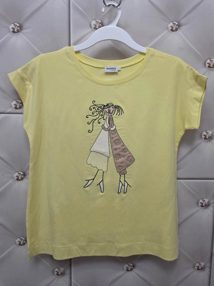 bluzka-tshirt-madnes-zolta-aplikacja-3d-krotki-rekaw-premium-polska-produkcja-bawelna-elastyczna-rozmiary-1-2-3-codzienna-elegancka-butik-szykownia-8