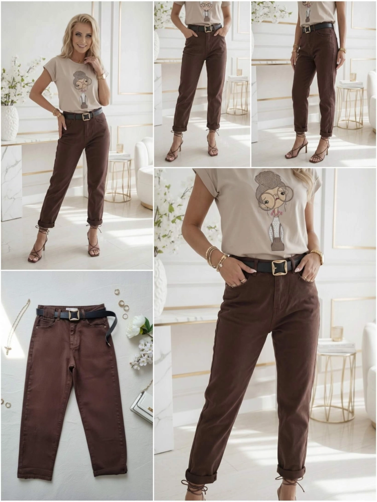 spodnie-jeansy-uiuj-mom-fit-umf822-czekoladowe-pasek-zlota-klamra-bawelna-elastan-stylizacja-damska-butik-szykownia-14