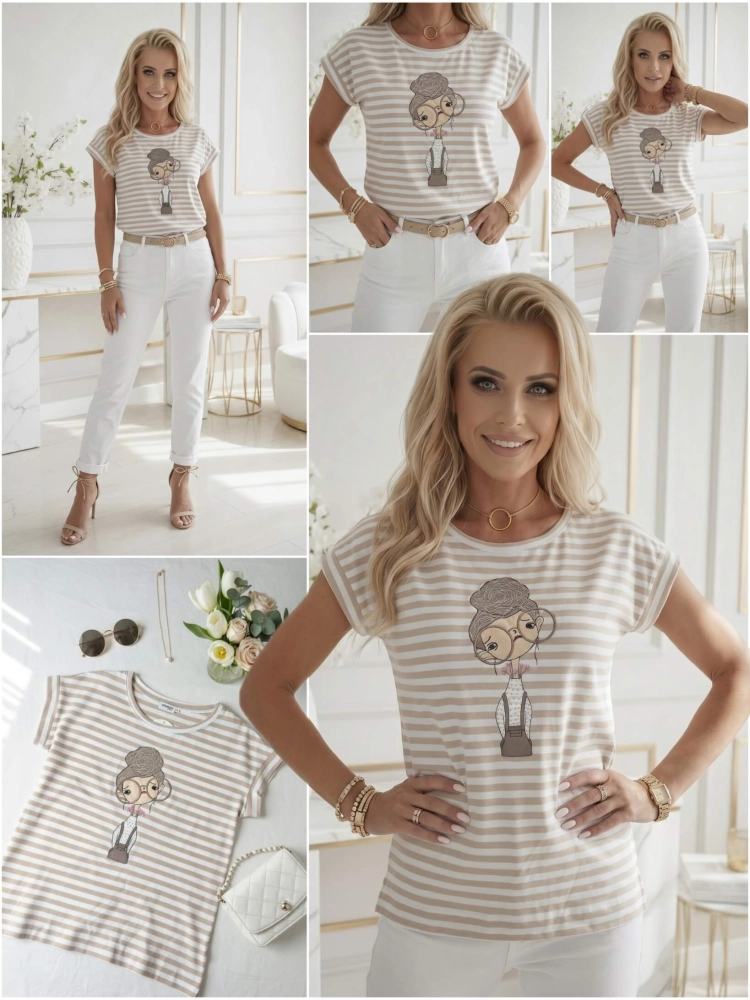 bluzka-tshirt-madnes-paski-bezowe-biale-aplikacja-3d-krotki-rekaw-premium-polska-produkcja-bawelna-elastyczna-rozmiary-1-2-3-codzienna-elegancka-butik-szykownia-11