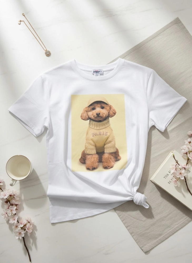 bluzka-tshirt-agape-biala-oversize-aplikacja-3d-pudel-zolty-krotki-rekaw-bawelna-elastan-wloska-produkcja-modna-casual-wiosna-lato-butik-szykownia-4