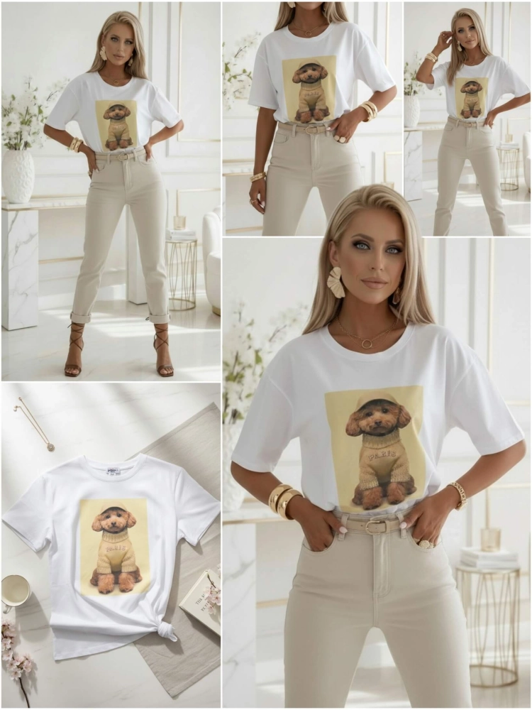 bluzka-tshirt-agape-biala-oversize-aplikacja-3d-pudel-zolty-krotki-rekaw-bawelna-elastan-wloska-produkcja-modna-casual-wiosna-lato-butik-szykownia-10