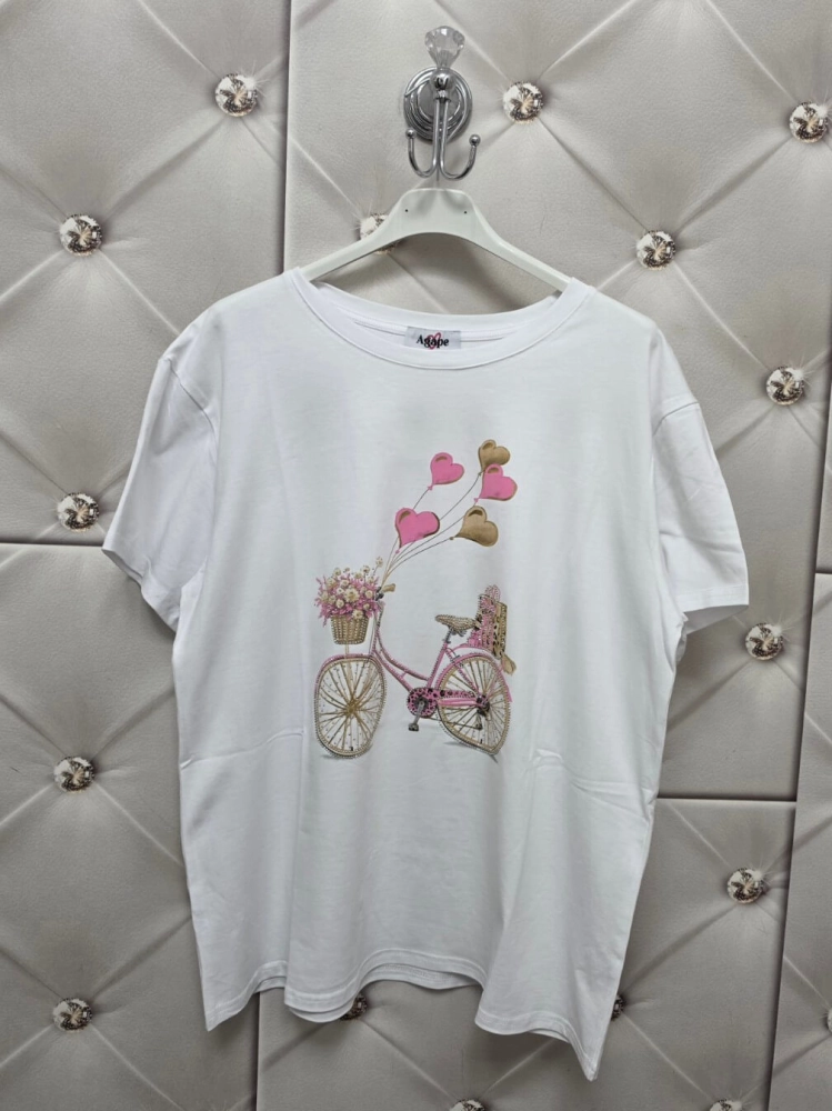 bluzka-tshirt-agape-biala-oversize-aplikacja-3d-rower-rozowy-krotki-rekaw-bawelna-elastan-wloska-produkcja-modna-casual-wiosna-lato-butik-szykownia-8