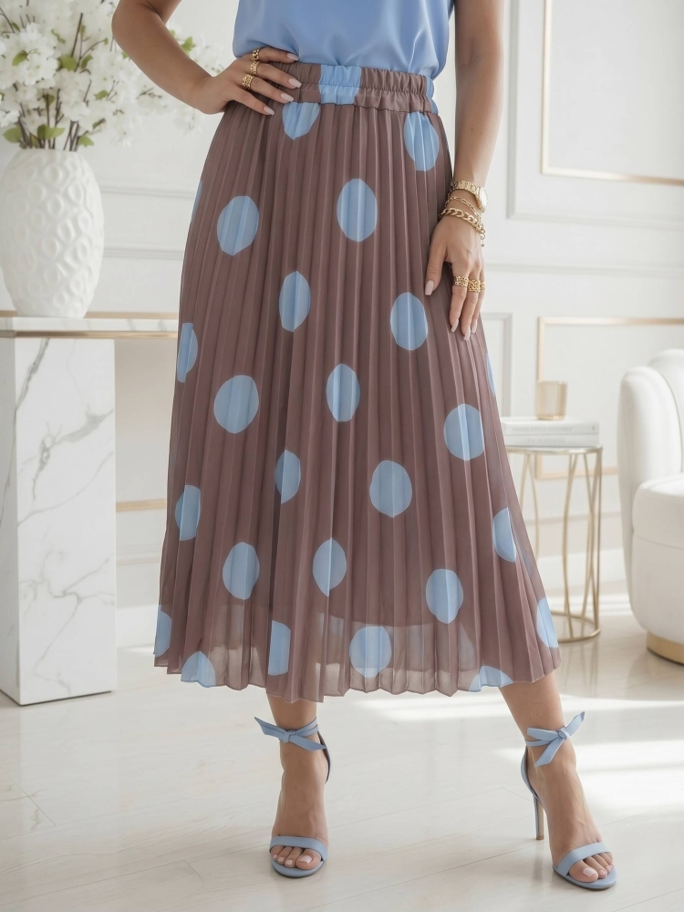 spodnica-plisowana-amara-dots-just-women-fango- niebieskie-grochy-duze-kropki-midi-plisy-guma-w-pasie-wloska-produkcja-elegancka-wiosna-lato-butik-szykownia-1