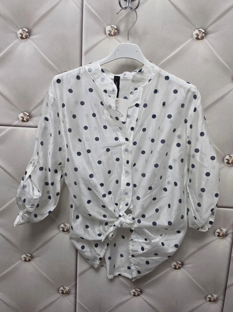 bluzka-koszulowa-dalia-dots-biala-grafitowe-kropki-mgielka-tencel-wloska-produkcja-rekaw-3-4-wiazana-lekka-damska-butik-szykownia-9