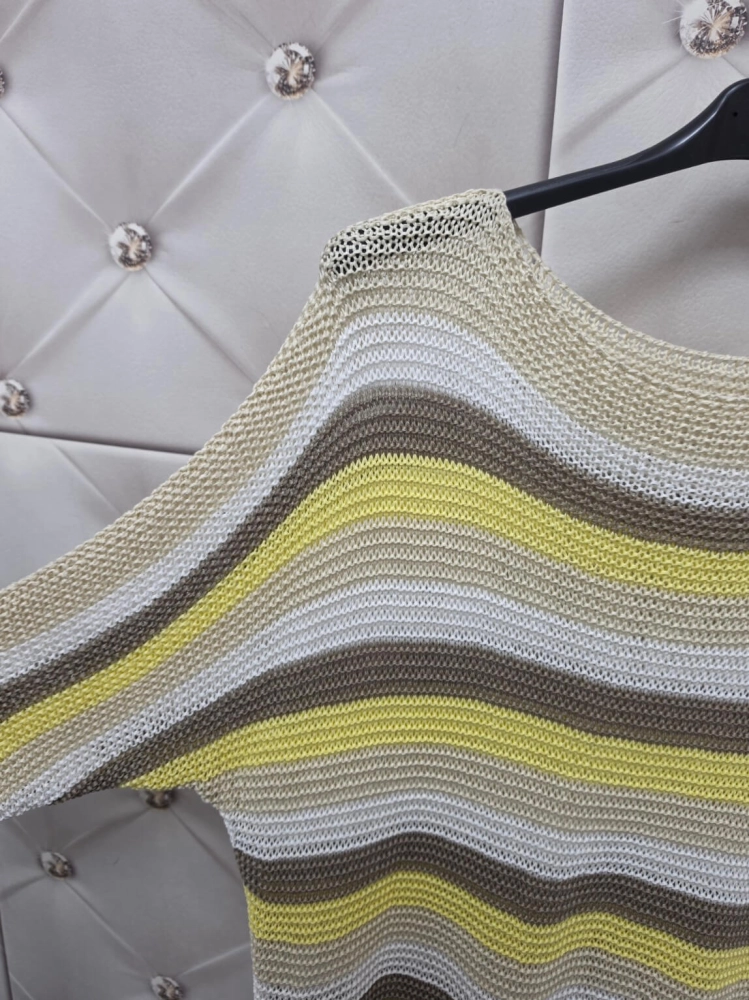 sweter-marina-pasy-beżowy-biały-fango-żółty-dekolt-lodka-kroj-nietoperz-rekaw-3-4-lekki-damski-akryl-wiosna-lato-butik-szykownia-8