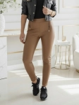Spodnie Legginsy Eco Skóra Camel