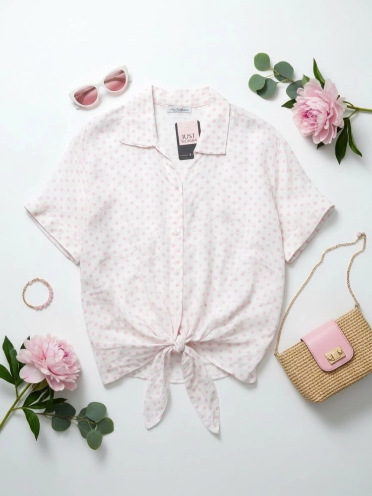 bluzka-koszulowa-pola-biala-pudrowe-kropki-wiazanie-wiskoza-oversize-krotki-rekaw-kolnierzyk-wiosna-lato-butik-szykownia-3