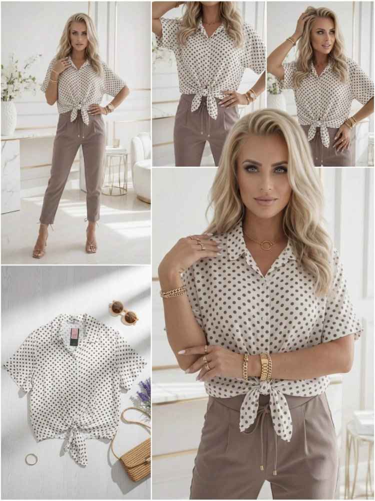 bluzka-koszulowa-pola-biala-czekoladowe-kropki-wiazanie-wiskoza-oversize-krotki-rekaw-kolnierzyk-wiosna-lato-butik-szykownia-11