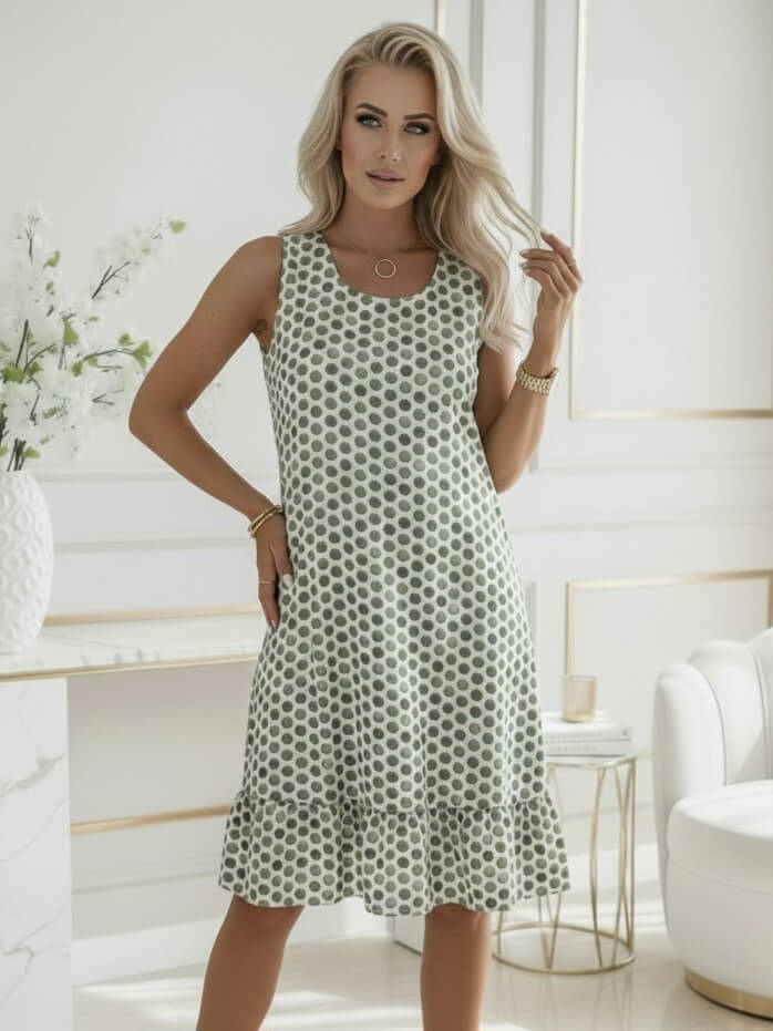 sukienka-lavina-biala-w-kropki-zielone-czekoladowe-bezowe-bawelniana-bez-rekawow-wiazana-z-tylu-falbanka-rozmiar-uniwersalny-butik-szykownia-5