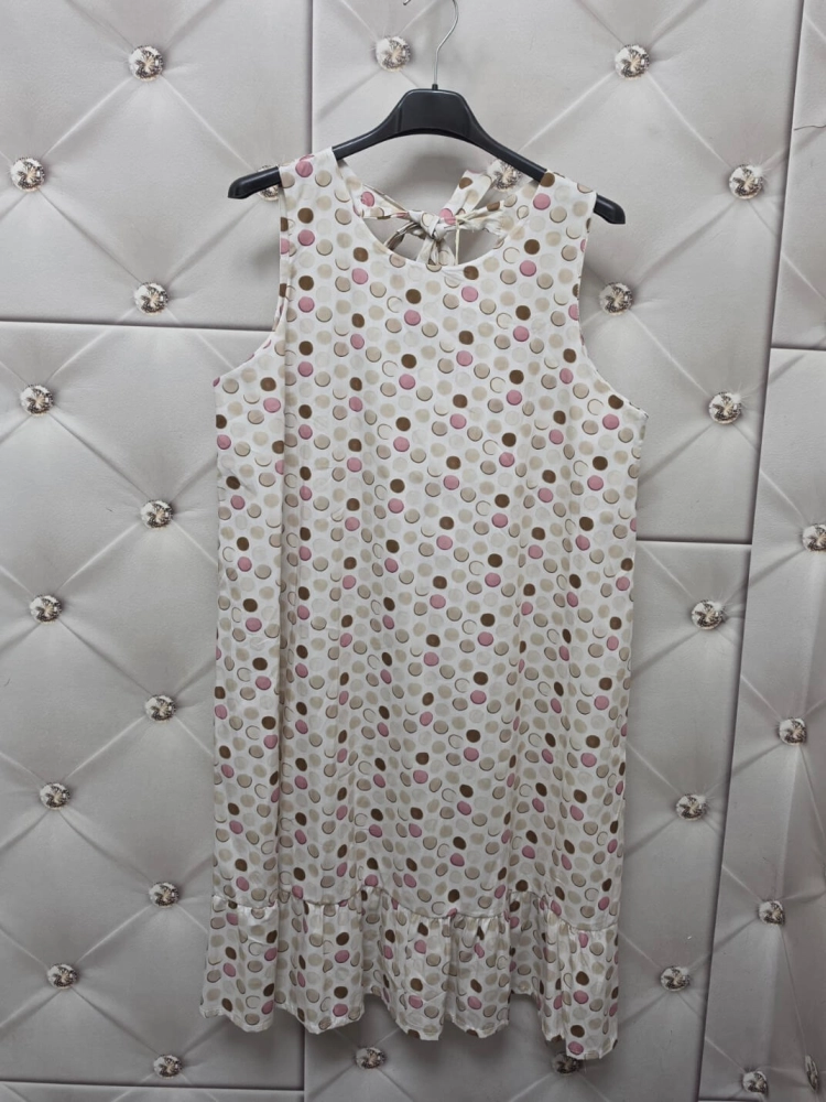 sukienka-lavina-biala-w-kropki-pudrowy-roz-czekoladowe-bezowe-bawelniana-bez-rekawow-wiazana-z-tylu-falbanka-rozmiar-uniwersalny-butik-szykownia-8