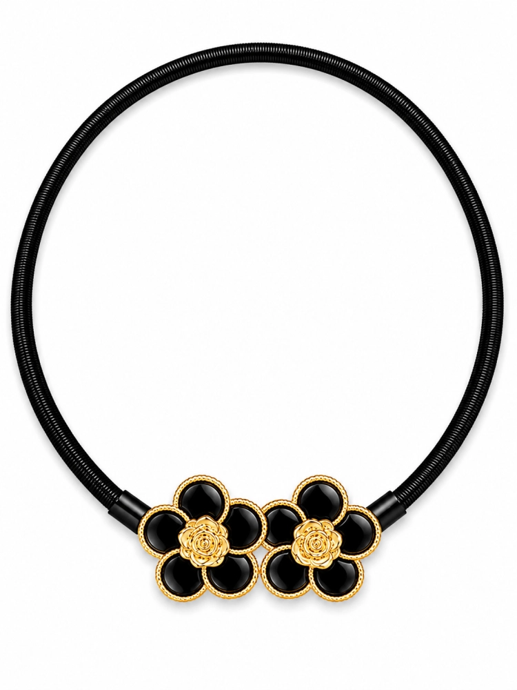 pasek-sprezynka-model-1018-czarny-elastyczny-z-ozdoba-kwiatki-cyrkonie-metalowy-bizuteryjny-do-sukienki-tuniki-sweterka-butik-szykownia-2