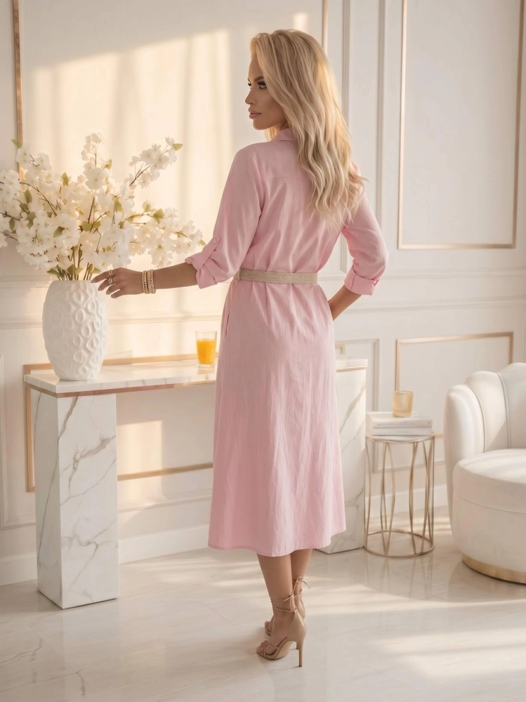 sukienka-bellaria-szmizjerka-baby-pink-z-cienkiego-sztruksu-koszulowa-z-paskiem-bawelniana-guziki-kolnierzyk-butik-szykownia-7