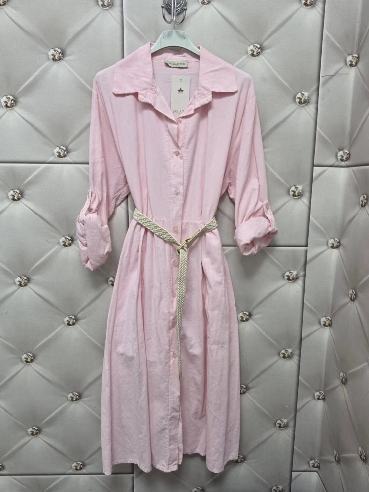 sukienka-bellaria-szmizjerka-baby-pink-z-cienkiego-sztruksu-koszulowa-z-paskiem-bawelniana-guziki-kolnierzyk-butik-szykownia-10