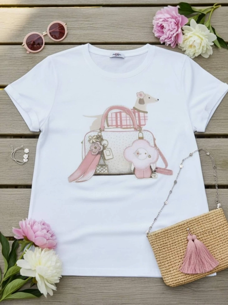 bluzka-tshirt-agape-biala-oversize-aplikacja-3d-torebka-pudrowy-roz-krotki-rekaw-bawelna-elastan-wloska-produkcja-modna-casual-wiosna-lato-butik-szykownia-3