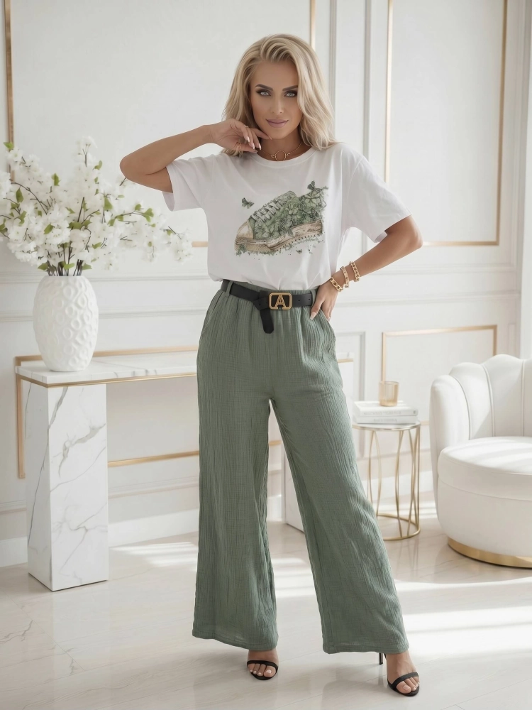 spodnie-luna-comfort-muslinowe-zielony-khaki-z-paskiem-szeroka-nogawka-guma-w-pasie-bawelna-letnie-przewiewne-butik-szykownia-2