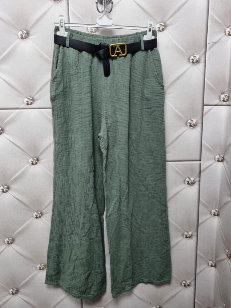 spodnie-luna-comfort-muslinowe-zielony-khaki-z-paskiem-szeroka-nogawka-guma-w-pasie-bawelna-letnie-przewiewne-butik-szykownia-8