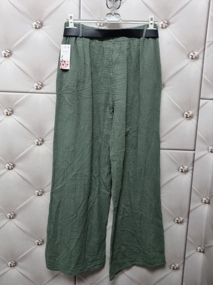 spodnie-luna-comfort-muslinowe-zielony-khaki-z-paskiem-szeroka-nogawka-guma-w-pasie-bawelna-letnie-przewiewne-butik-szykownia-9