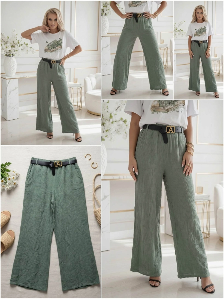 spodnie-luna-comfort-muslinowe-zielony-khaki-z-paskiem-szeroka-nogawka-guma-w-pasie-bawelna-letnie-przewiewne-butik-szykownia-10