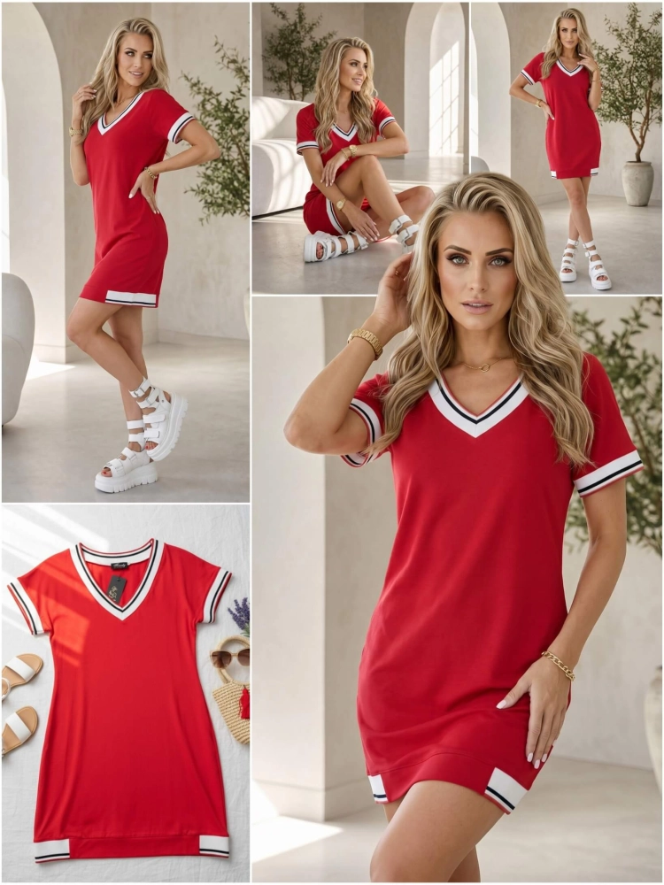 sukienka-vela-czerwona-bawelniana-dekolt-v-krotki-rekaw-trendy-sobiertex-polska-produkcja-letnia-sukienka-damska-butik-szykownia-15