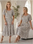 Sukienka Lumira FANGO LIGHT w grochy z paskiem boho