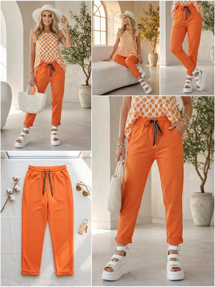 spodnie-kayax-maselko-cygaretki-pomaranczowe-elastyczne-damskie-cygaretki-dresowe-eleganckie-na-gumie-z-troczkiem-casual-wygodne-damskie-bawelna-elastan-butik-szykownia-9