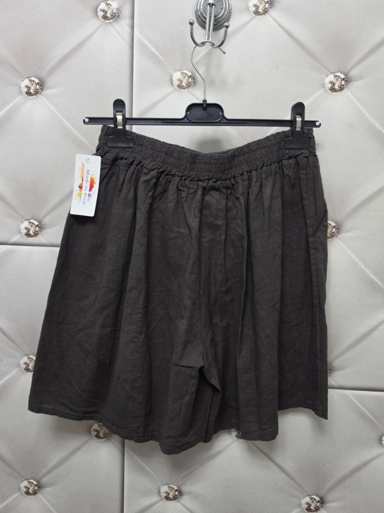 spodenki-lario-ciemna-czekolada-lniane-kieszenie-gumka-w-pasie-troczek-len-bawelna-letnie-spodenki-damskie-butik-szykownia-11