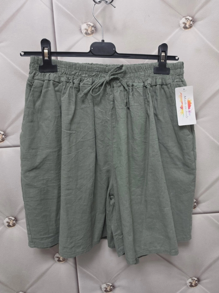 spodenki-lario-zielone-khaki-lniane-kieszenie-gumka-w-pasie-troczek-len-bawelna-letnie-spodenki-damskie-butik-szykownia-7