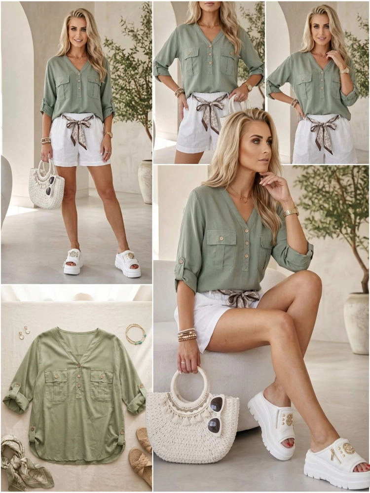 bluzka-safari-zielona-khaki-lyocell-dekolt-v-kieszonki-guziki-rekaw-3-4-podpinany-letnia-bluzka-damska-butik-szykownia-12