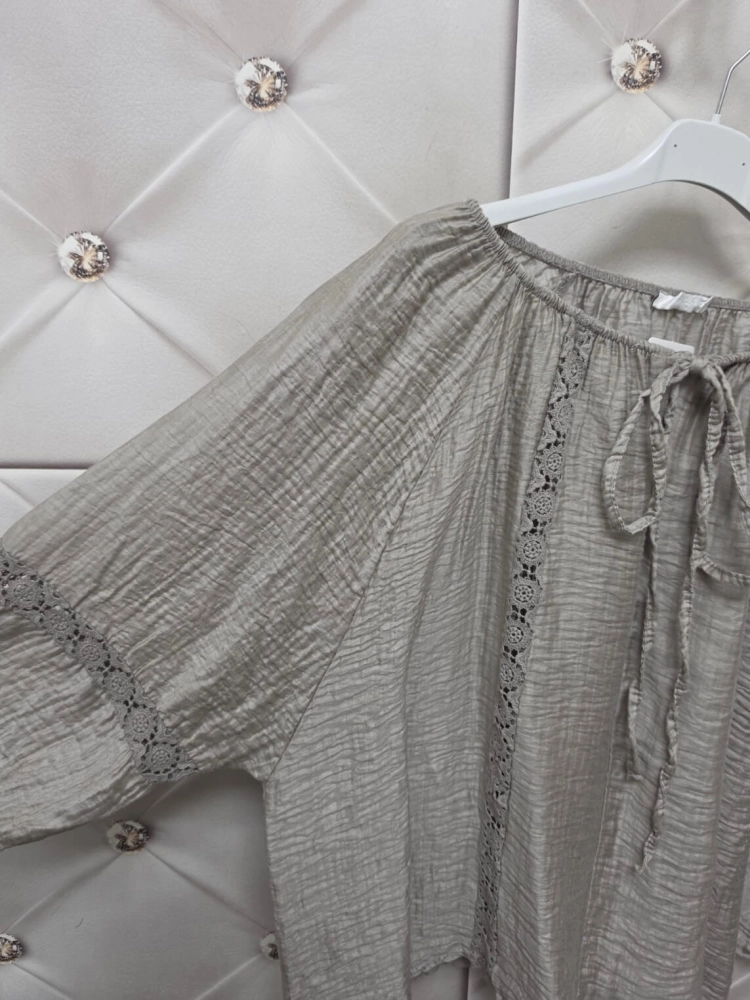 bluzka-elviana-fango-hiszpanka-azurowe-wstawki-wiazana-przod-rekaw-7-8-oversize-wiskoza-lyocell-boho-letnia-bluzka-damska-butik-szykownia-9