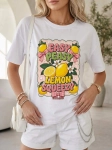 T-shirt StayHere SeaFood BIAŁY z letnim nadrukiem Lemon Squeezy