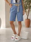 Spodenki Sunny Boho - NIEBIESKIE z paskiem boho