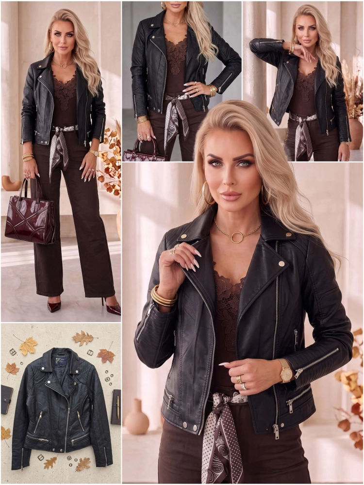 kurtka-ramoneska-damska-ld5118-czarna-ekoskora-ozdobne-zamki-taliowana-butik-szykownia-8